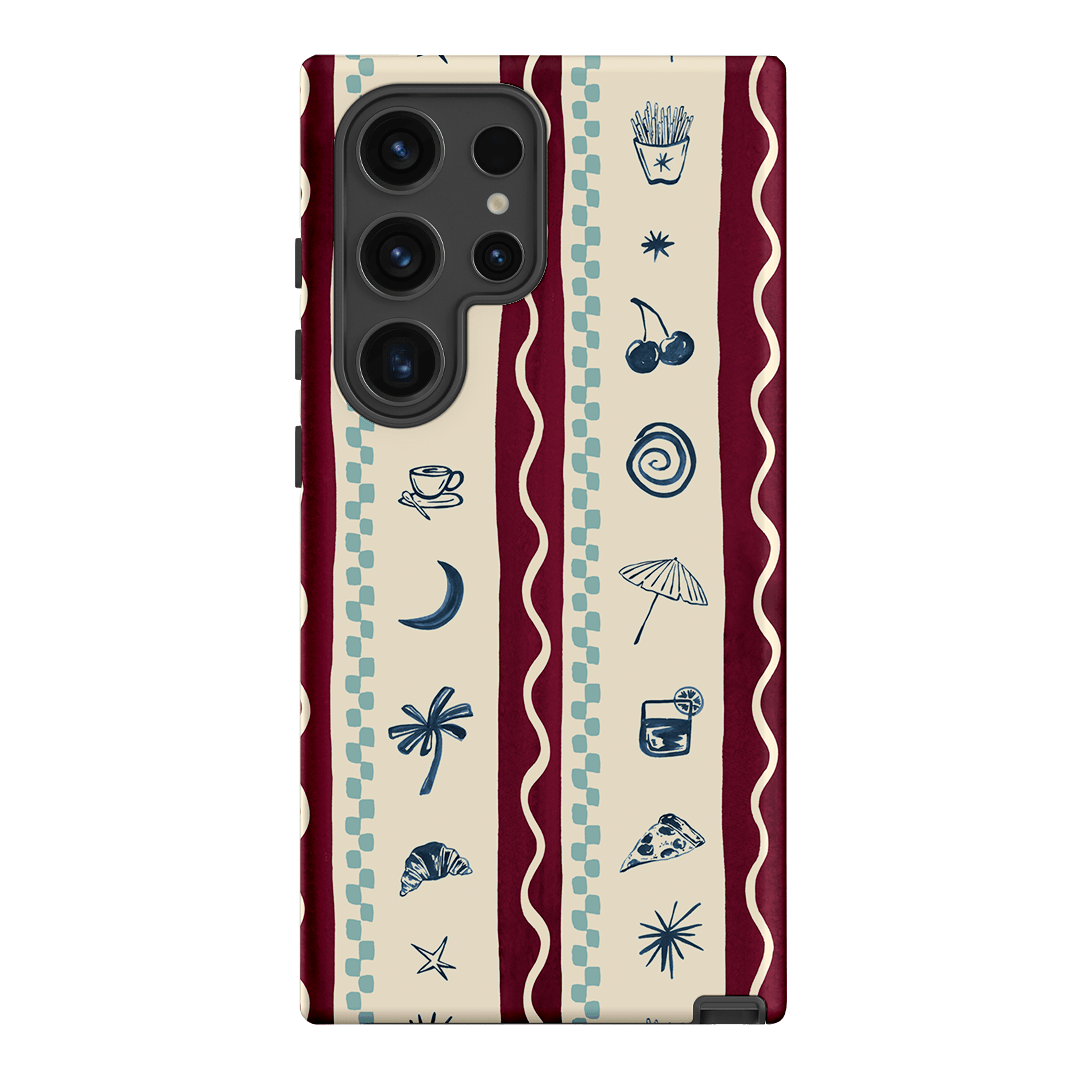 Summer Snacks Burgundy Printed Phone Cases Samsung Galaxy S24 Ultra / Armoured by Charlie Taylor - The Dairy