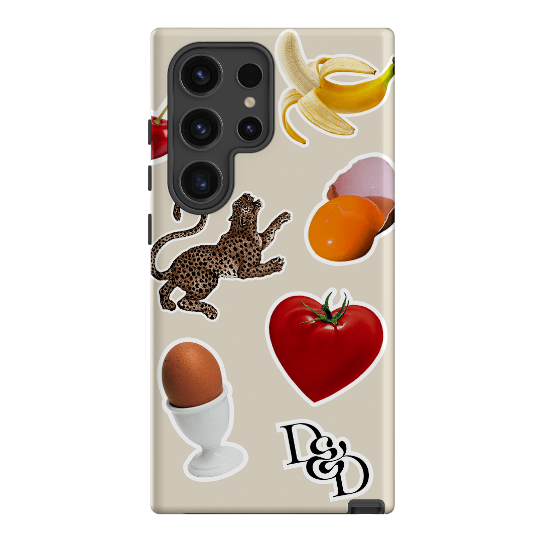 Sunday Stickers Cream Printed Phone Cases Samsung Galaxy S24 Ultra / Armoured by Desmond & Dempsey - The Dairy