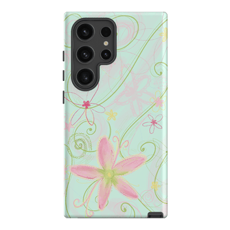 Swirl Blue Printed Phone Cases Samsung Galaxy S24 Ultra / Armoured by Kayla Carr - The Dairy