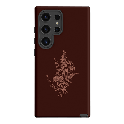 Wildflowers Mocha Printed Phone Cases Samsung Galaxy S24 Ultra / Armoured by Typoflora - The Dairy