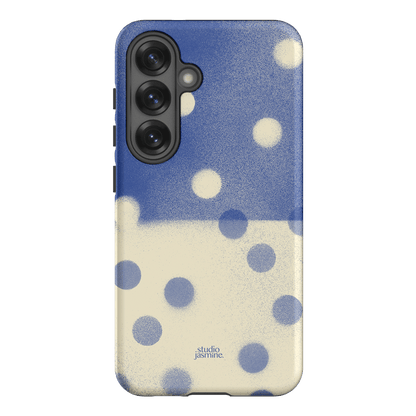 Bleu Polka Dot Printed Phone Cases Samsung Galaxy S25 / Armoured by Jasmine Dowling - The Dairy