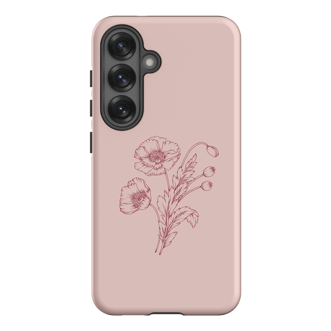 Blush Poppies Printed Phone Cases Samsung Galaxy S25 / Armoured by Typoflora - The Dairy