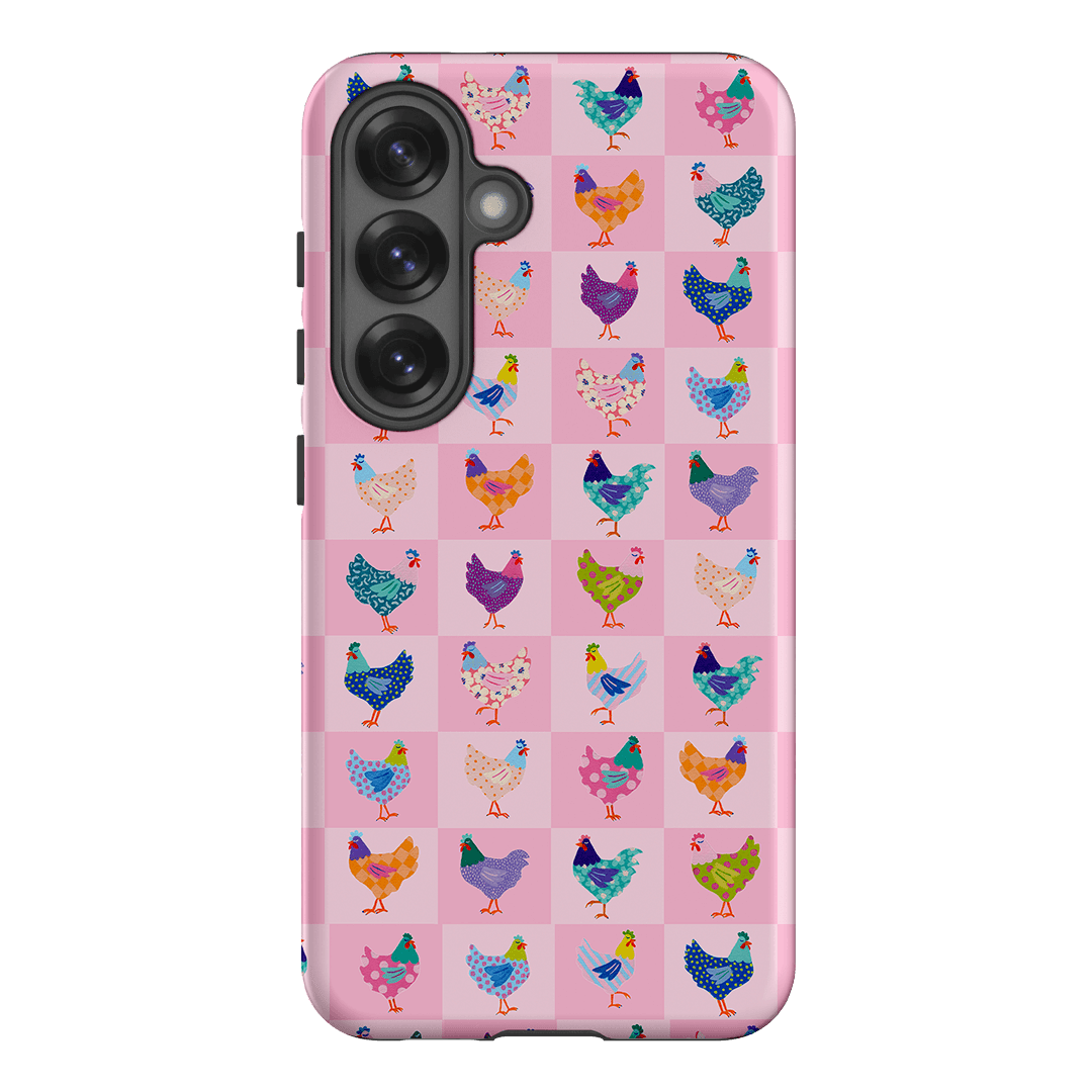 Checkered Chickens Printed Phone Cases Samsung Galaxy S25 / Armoured by Kayla Henley - The Dairy