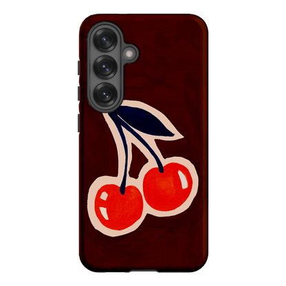Cherries Printed Phone Cases Samsung Galaxy S25 / Armoured by Studio Bon - The Dairy