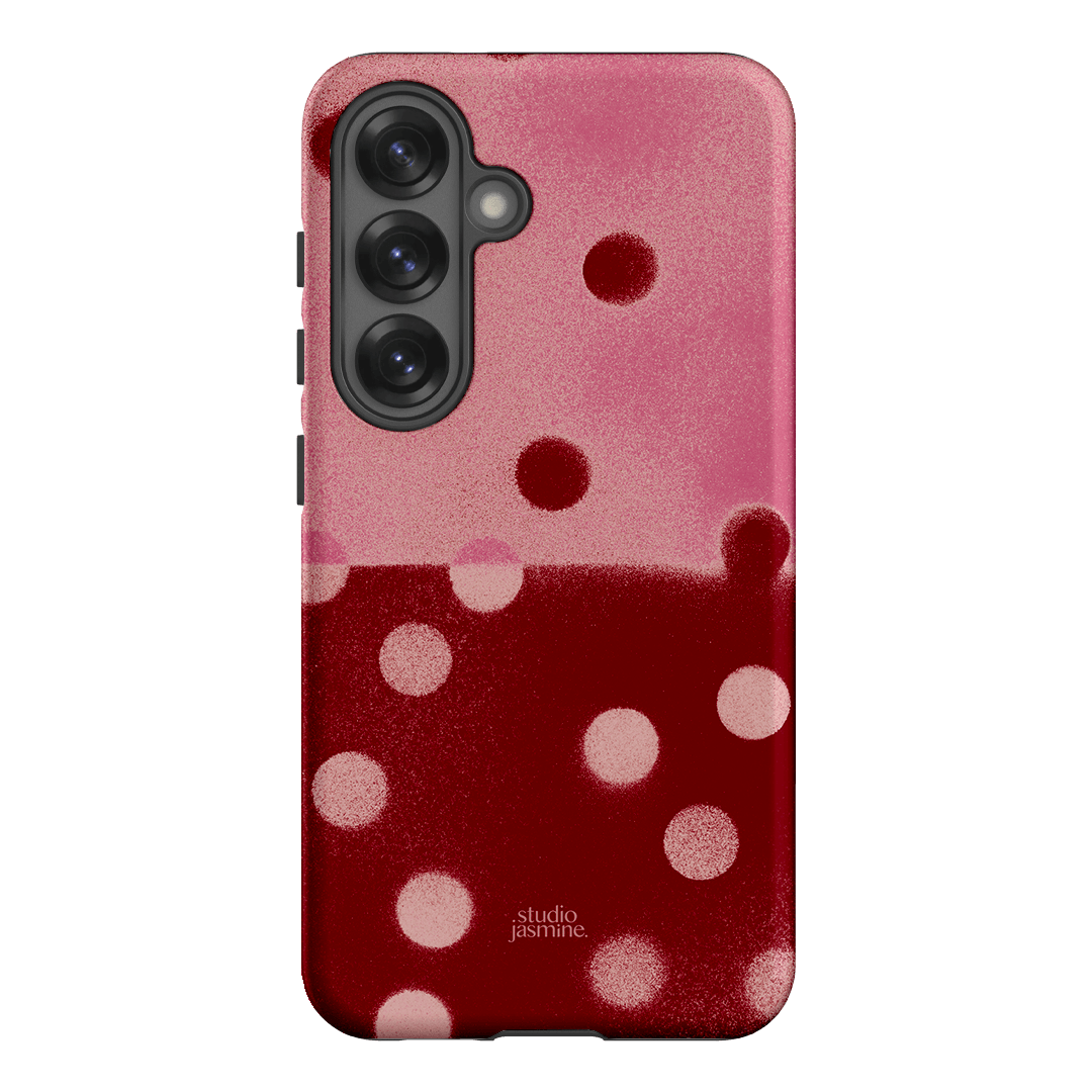 Cherry Polka Dot Printed Phone Cases Samsung Galaxy S25 / Armoured by Jasmine Dowling - The Dairy