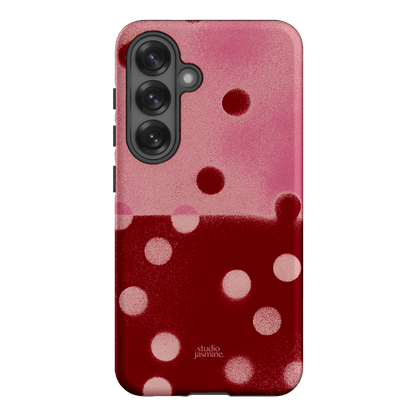 Cherry Polka Dot Printed Phone Cases Samsung Galaxy S25 / Armoured by Jasmine Dowling - The Dairy
