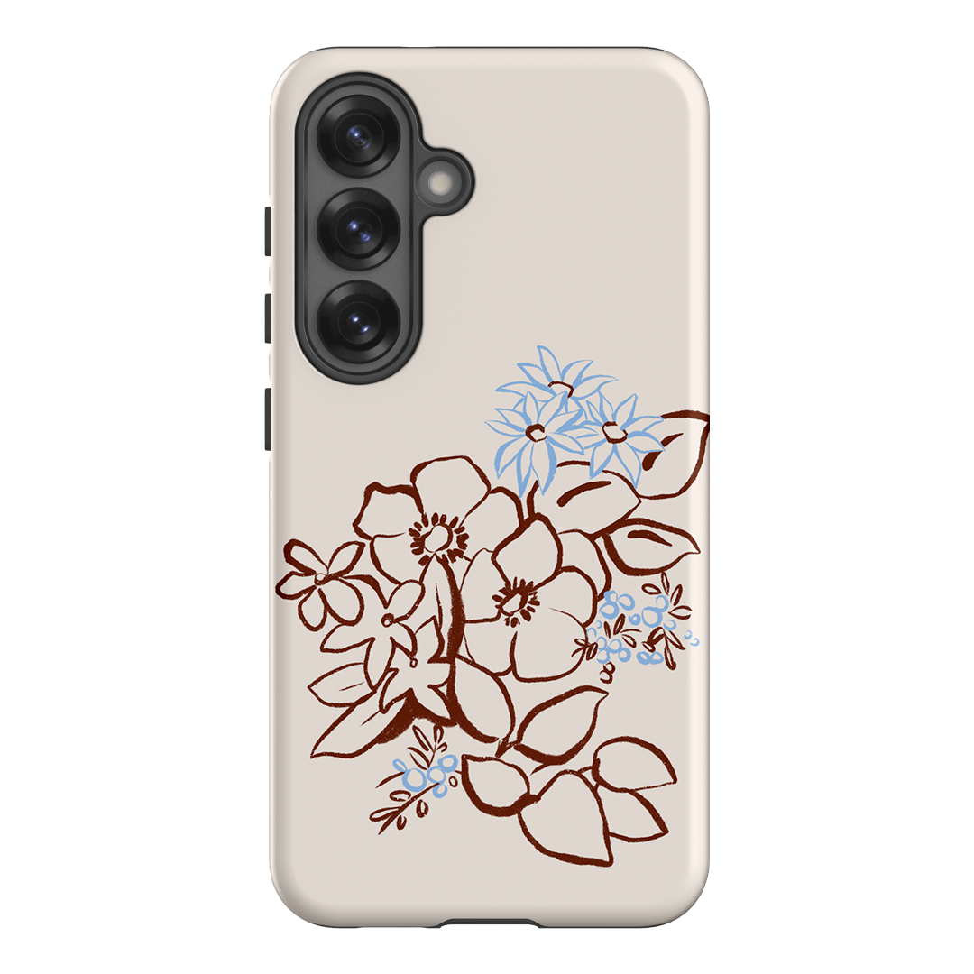 Cream Posy Printed Phone Cases Samsung Galaxy S25 / Armoured by Typoflora - The Dairy