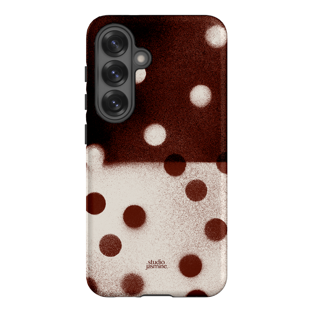Espresso Polka Dot Printed Phone Cases Samsung Galaxy S25 / Armoured by Jasmine Dowling - The Dairy