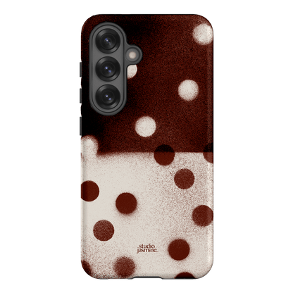 Espresso Polka Dot Printed Phone Cases Samsung Galaxy S25 / Armoured by Jasmine Dowling - The Dairy