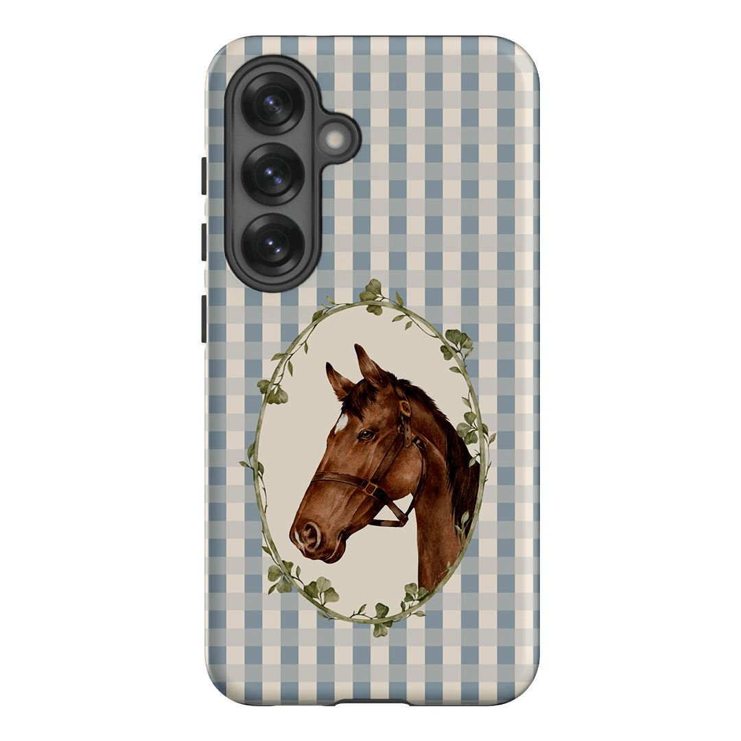 Gingham Horse Printed Phone Cases Samsung Galaxy S25 / Armoured by Kasiags Art - The Dairy
