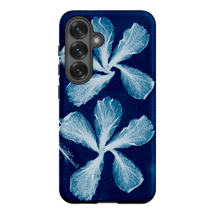 Hibiscus Cyanotype Printed Phone Cases Samsung Galaxy S25 / Armoured by Sally Hungerford - The Dairy