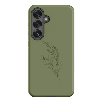 Khaki Wattle Printed Phone Cases Samsung Galaxy S25 / Armoured by Typoflora - The Dairy