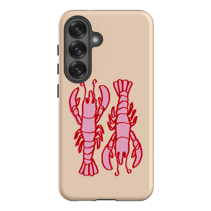 Lobster Love Peach Printed Phone Cases Samsung Galaxy S25 / Armoured by The Dairy - The Dairy