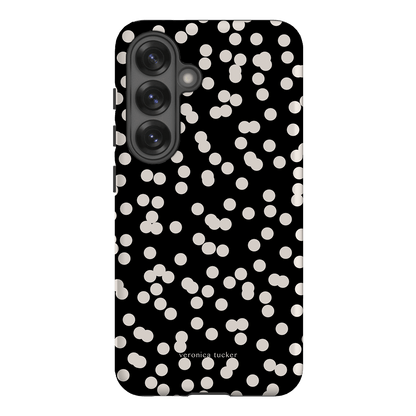 Mini Confetti Noir Printed Phone Cases Samsung Galaxy S25 / Armoured by Veronica Tucker - The Dairy