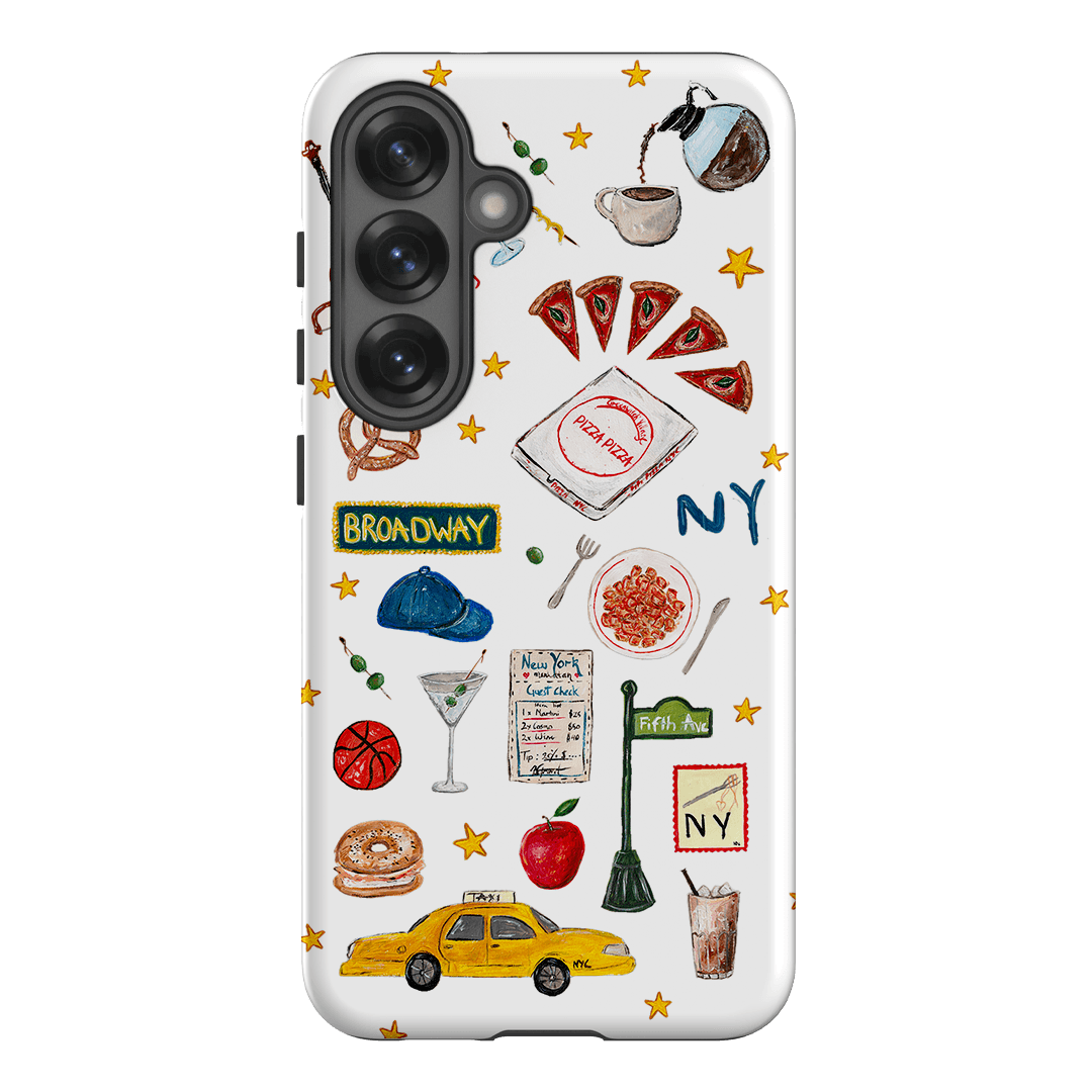 NYC White Printed Phone Cases Samsung Galaxy S25 / Armoured by BG. Studio - The Dairy