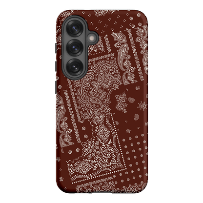 Paisley Cinnamon Printed Phone Cases Samsung Galaxy S25 / Armoured by The Dairy - The Dairy