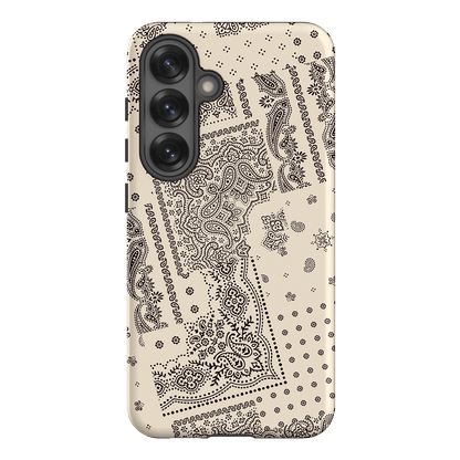 Paisley Ecru Printed Phone Cases Samsung Galaxy S25 / Armoured by The Dairy - The Dairy