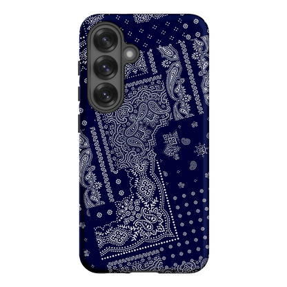 Paisley Indigo Printed Phone Cases Samsung Galaxy S25 / Armoured by The Dairy - The Dairy
