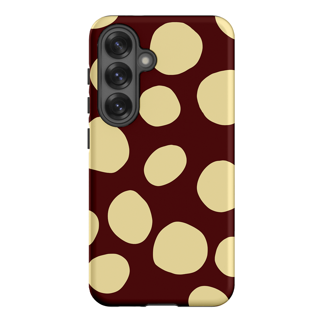 Pebbles Burgundy Butter Printed Phone Cases Samsung Galaxy S25 / Armoured by Veronica Tucker - The Dairy