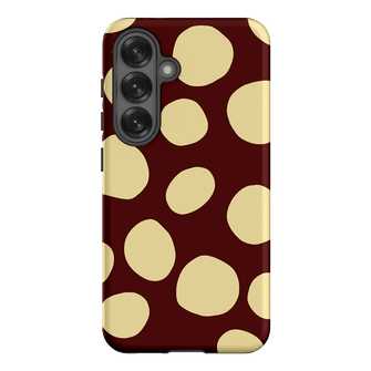 Pebbles Burgundy Butter Printed Phone Cases Samsung Galaxy S25 / Armoured by Veronica Tucker - The Dairy