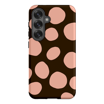 Pebbles Chocolate Pink Printed Phone Cases Samsung Galaxy S25 / Armoured by Veronica Tucker - The Dairy