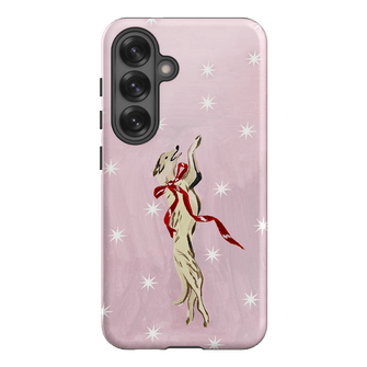 Pink Bow Hound Printed Phone Cases Samsung Galaxy S25 / Armoured by Lisa Hu - The Dairy