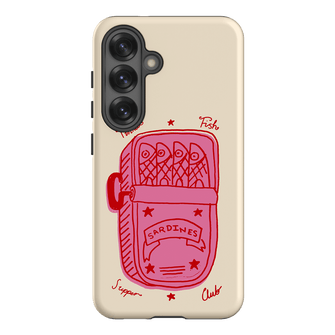 Sardine Social Red Printed Phone Cases Samsung Galaxy S25 / Armoured by The Dairy - The Dairy