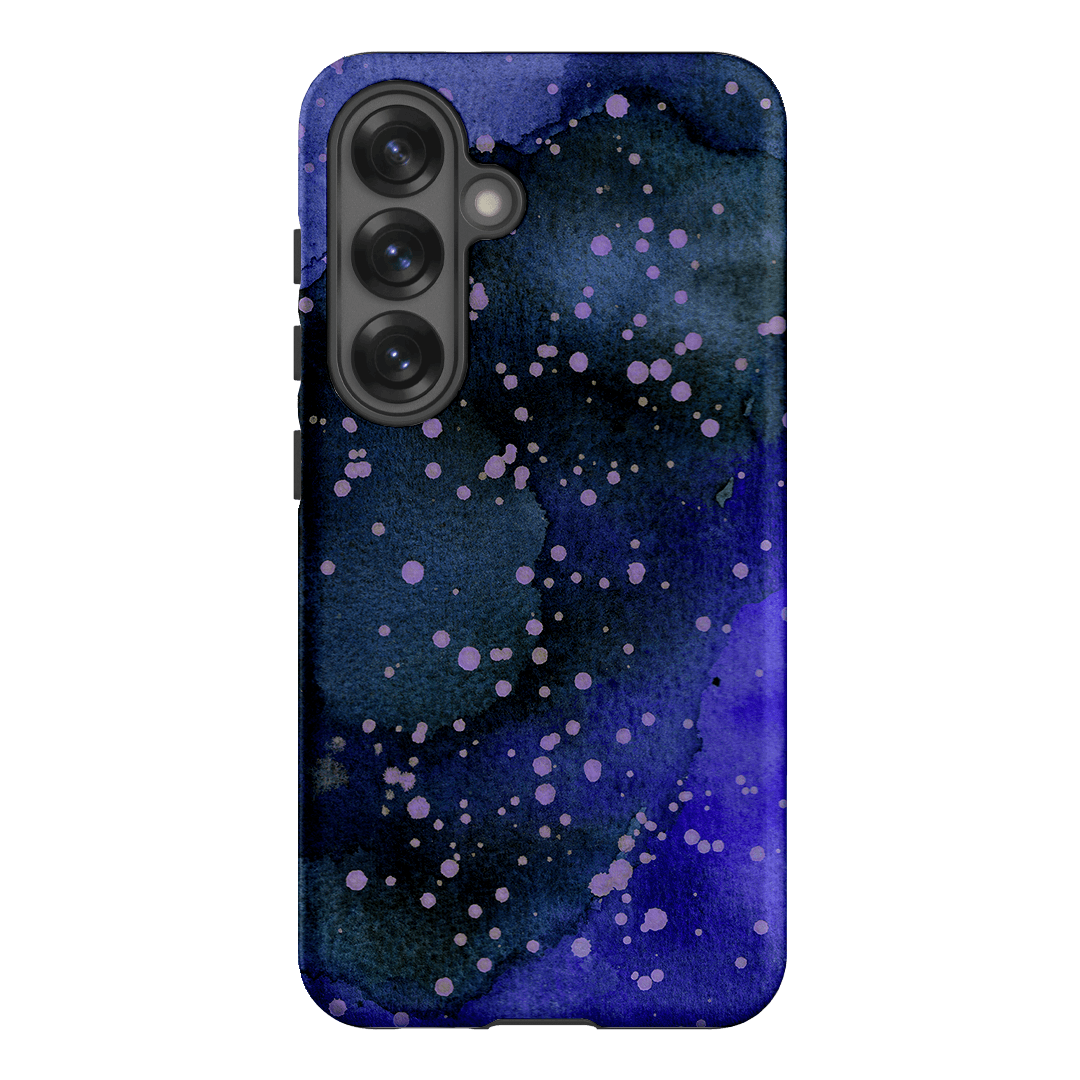 Spotty Navy Printed Phone Cases Samsung Galaxy S25 / Armoured by The Dairy - The Dairy