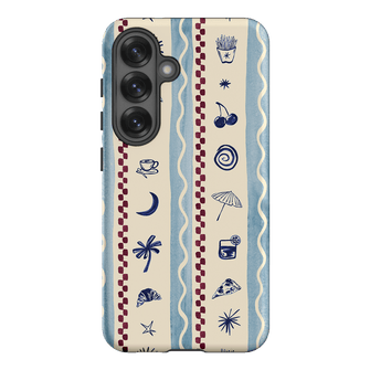 Summer Snacks Blue Printed Phone Cases Samsung Galaxy S25 / Armoured by Charlie Taylor - The Dairy