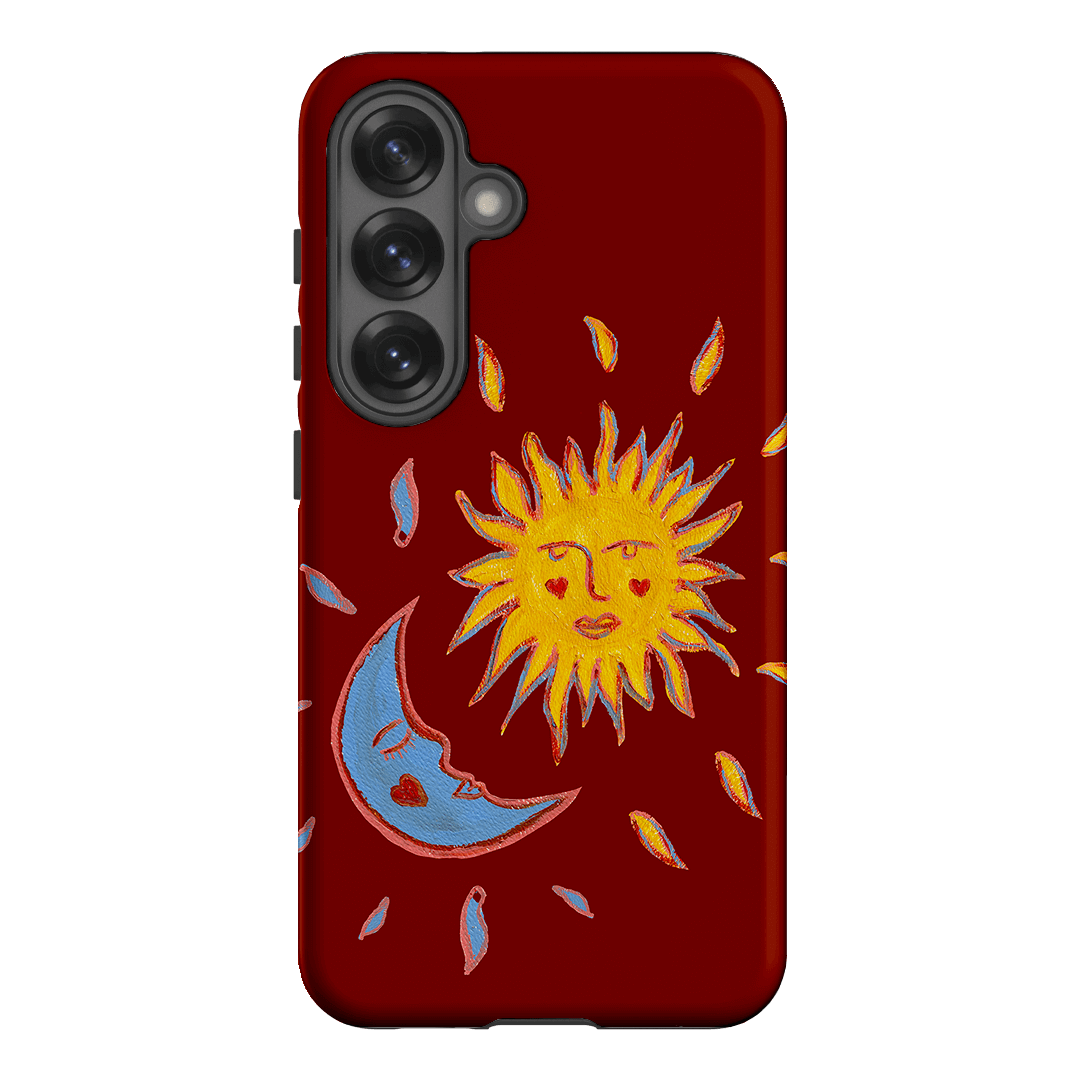 Sun & Moon Red Printed Phone Cases Samsung Galaxy S25 / Armoured by BG. Studio - The Dairy