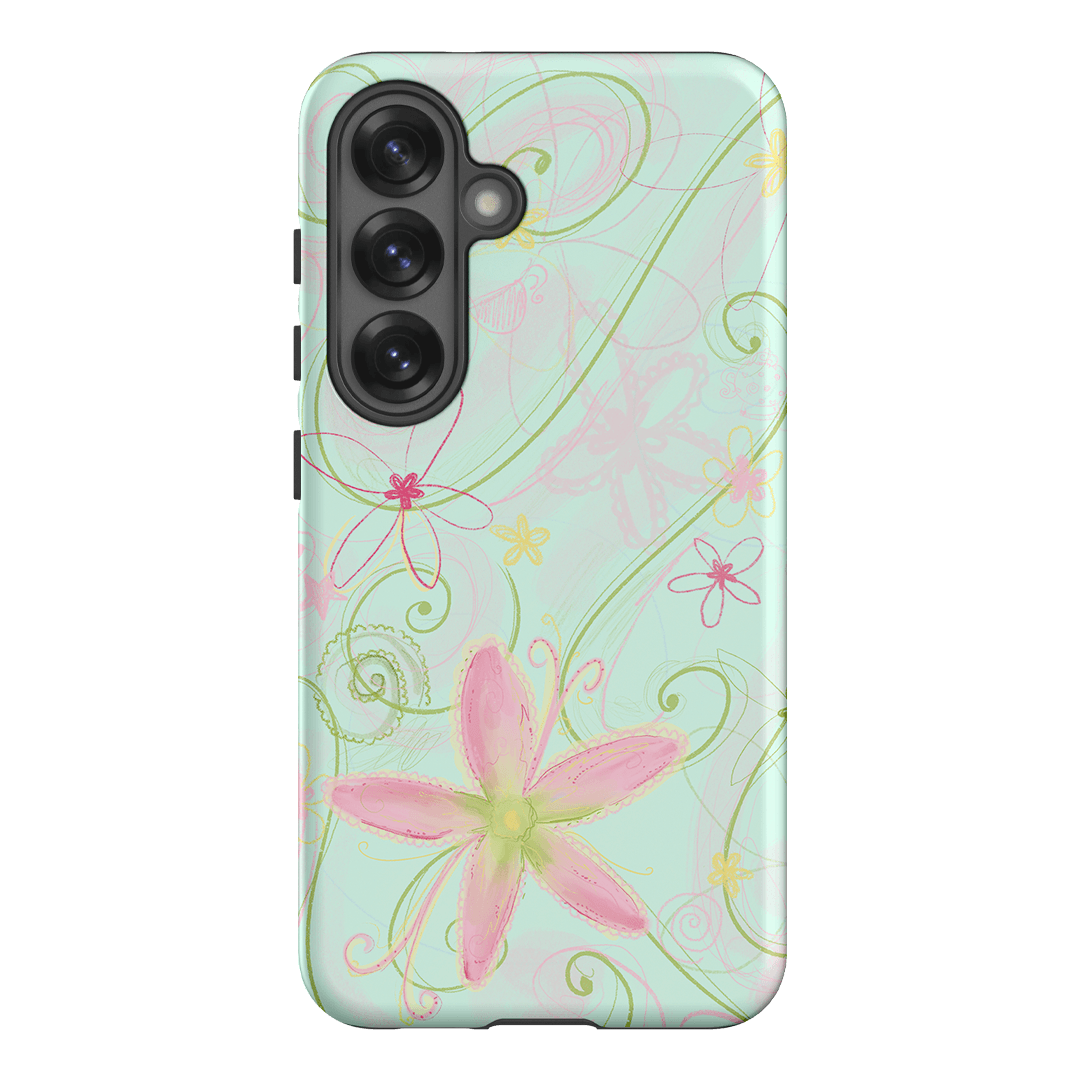 Swirl Blue Printed Phone Cases Samsung Galaxy S25 / Armoured by Kayla Carr - The Dairy