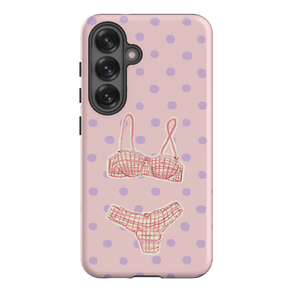 Vintage Gingham Printed Phone Cases Samsung Galaxy S25 / Armoured by Kayla Carr - The Dairy