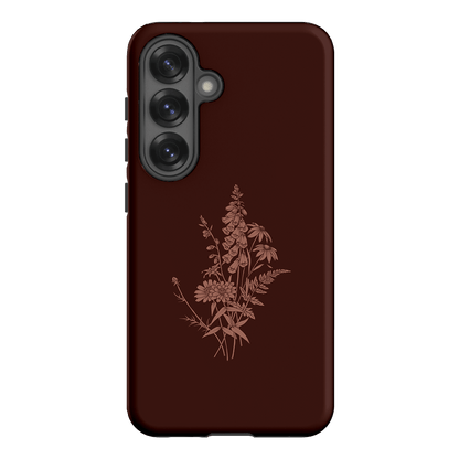 Wildflowers Mocha Printed Phone Cases Samsung Galaxy S25 / Armoured by Typoflora - The Dairy