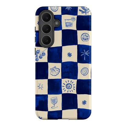 Afternoon Mezze Azure Printed Phone Cases Samsung Galaxy S25 FE / Armoured by Charlie Taylor - The Dairy