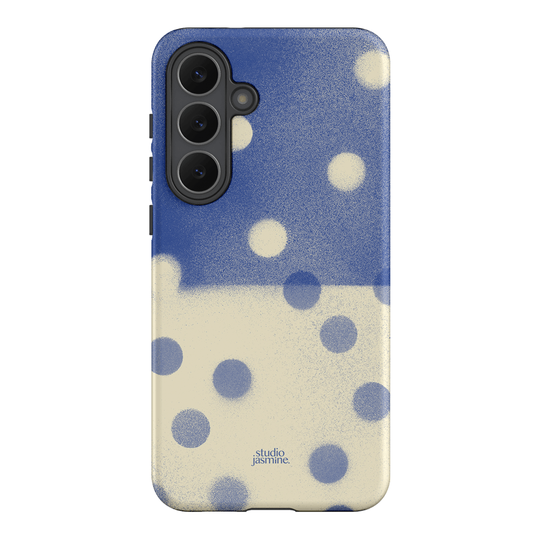 Bleu Polka Dot Printed Phone Cases Samsung Galaxy S25 FE / Armoured by Jasmine Dowling - The Dairy