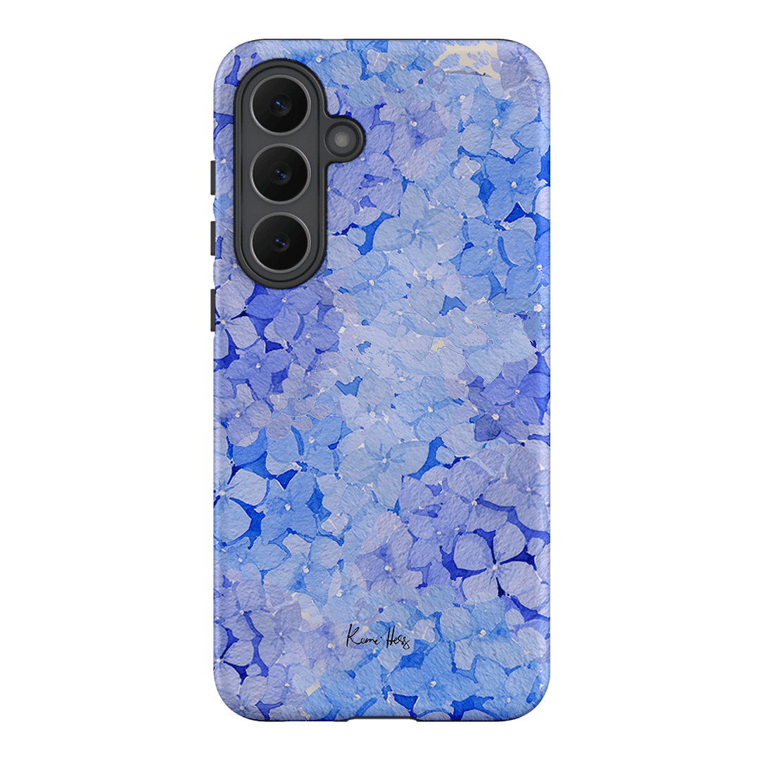 Hydrangea Blue Printed Phone Cases Samsung Galaxy S25 FE / Armoured by Kerrie Hess - The Dairy