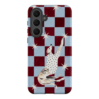 Check Greyhound Blue Printed Phone Cases Samsung Galaxy S25 FE / Armoured by Lisa Hu - The Dairy