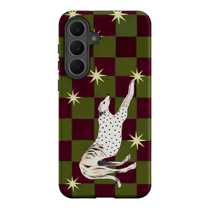 Check Greyhound Green Printed Phone Cases Samsung Galaxy S25 FE / Armoured by Lisa Hu - The Dairy