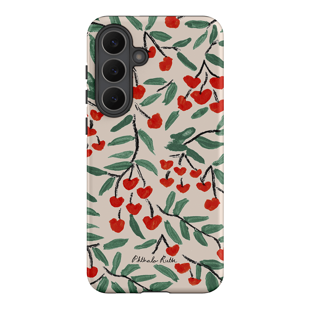 Cherry Love Printed Phone Cases Samsung Galaxy S25 FE / Armoured by Phthalo Ruth - The Dairy