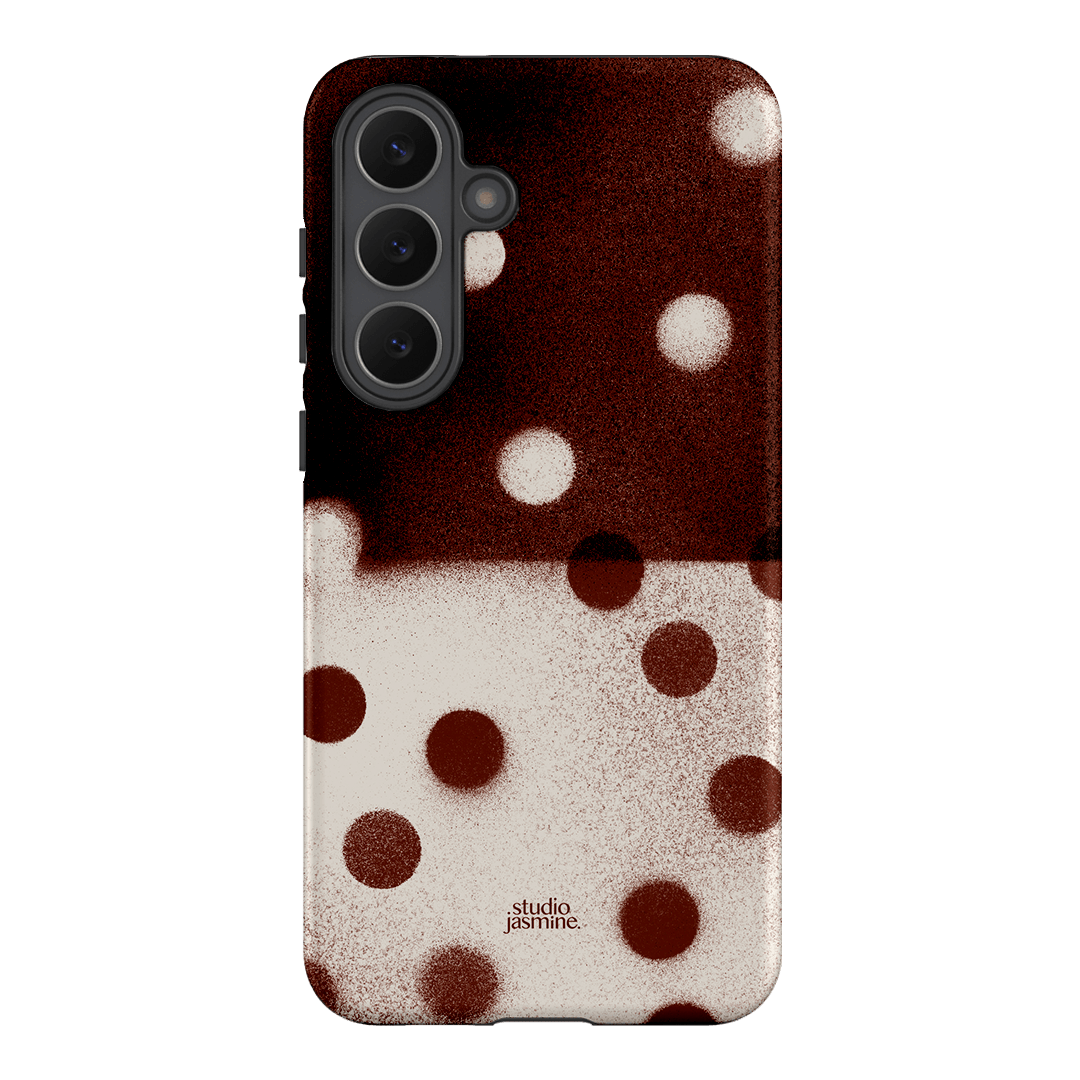Espresso Polka Dot Printed Phone Cases Samsung Galaxy S25 FE / Armoured by Jasmine Dowling - The Dairy