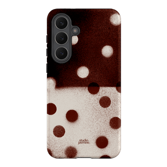 Espresso Polka Dot Printed Phone Cases Samsung Galaxy S25 FE / Armoured by Jasmine Dowling - The Dairy