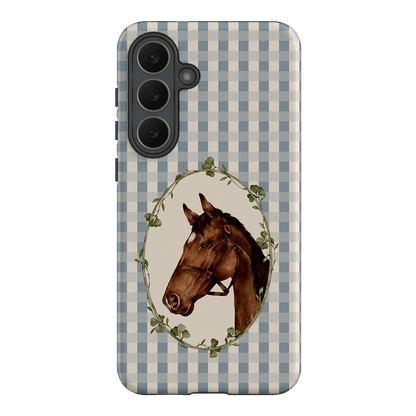 Gingham Horse Printed Phone Cases Samsung Galaxy S25 FE / Armoured by Kasiags Art - The Dairy