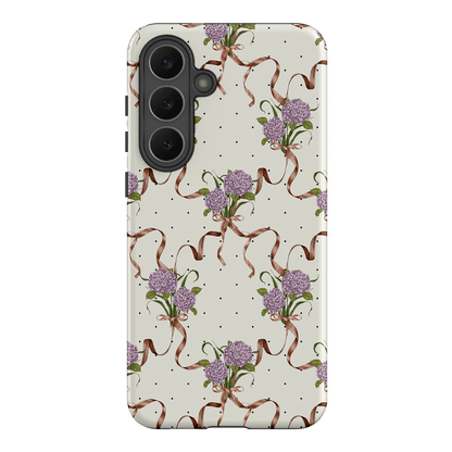 Hydrangea Ribbon Printed Phone Cases Samsung Galaxy S25 FE / Armoured by Veronica Tucker - The Dairy