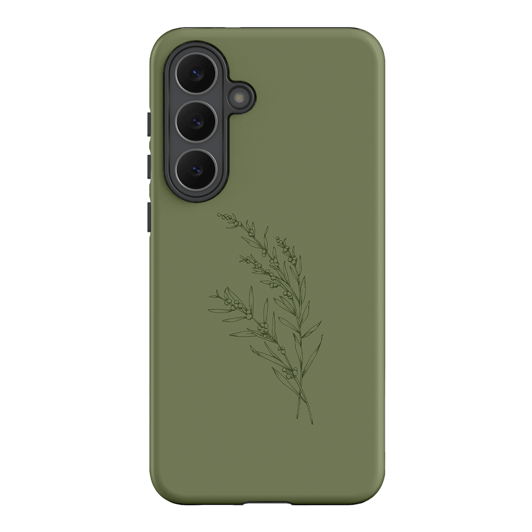 Khaki Wattle Printed Phone Cases Samsung Galaxy S25 FE / Armoured by Typoflora - The Dairy