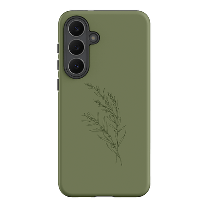 Khaki Wattle Printed Phone Cases Samsung Galaxy S25 FE / Armoured by Typoflora - The Dairy