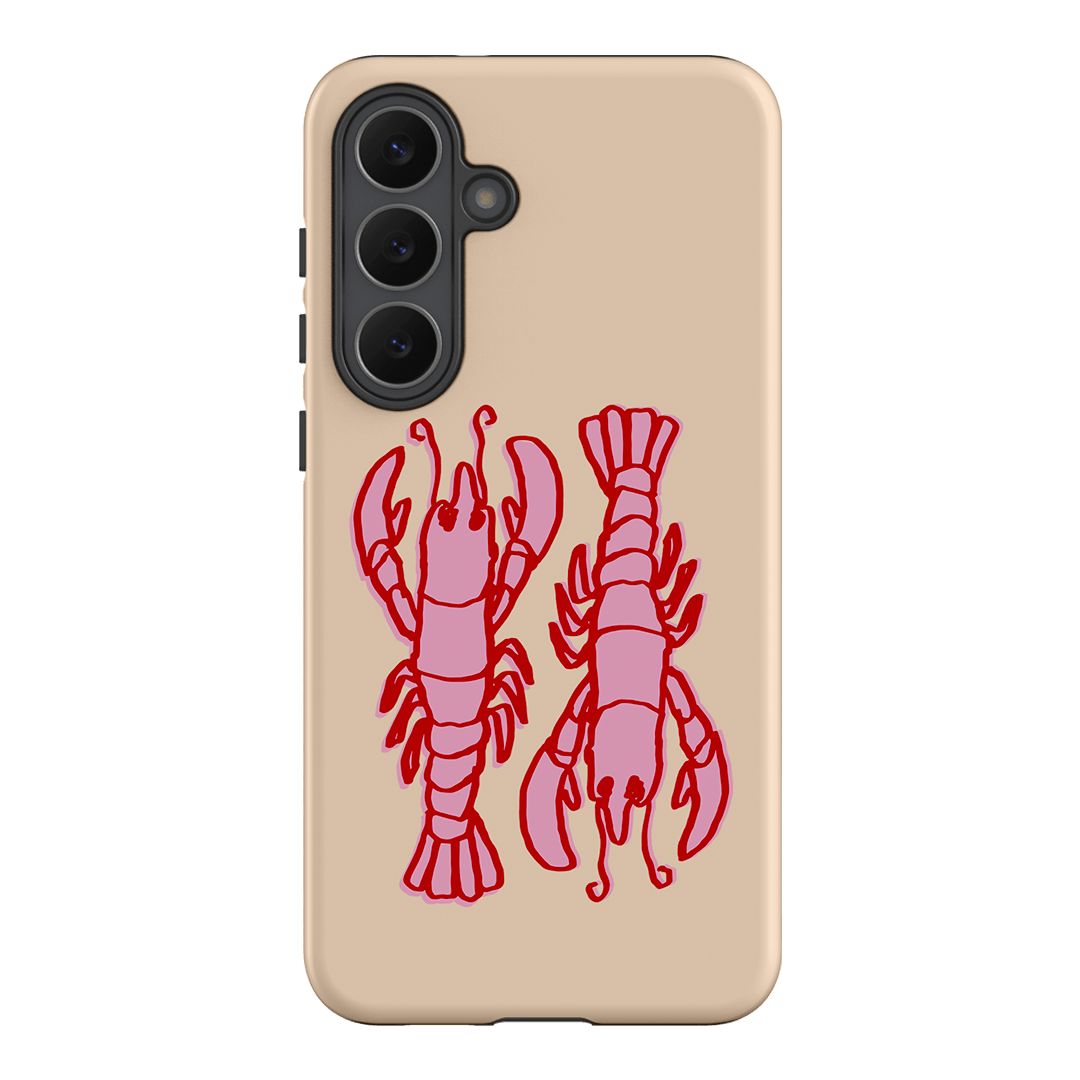 Lobster Love Peach Printed Phone Cases Samsung Galaxy S25 FE / Armoured by The Dairy - The Dairy