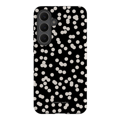 Mini Confetti Noir Printed Phone Cases Samsung Galaxy S25 FE / Armoured by Veronica Tucker - The Dairy