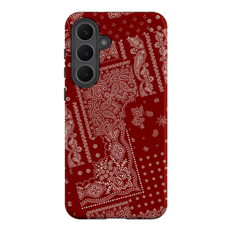 Paisley Crimson Printed Phone Cases Samsung Galaxy S25 FE / Armoured by The Dairy - The Dairy