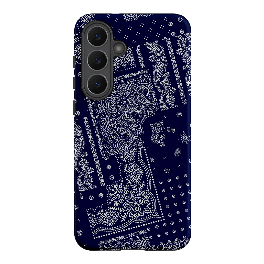 Paisley Indigo Printed Phone Cases Samsung Galaxy S25 FE / Armoured by The Dairy - The Dairy