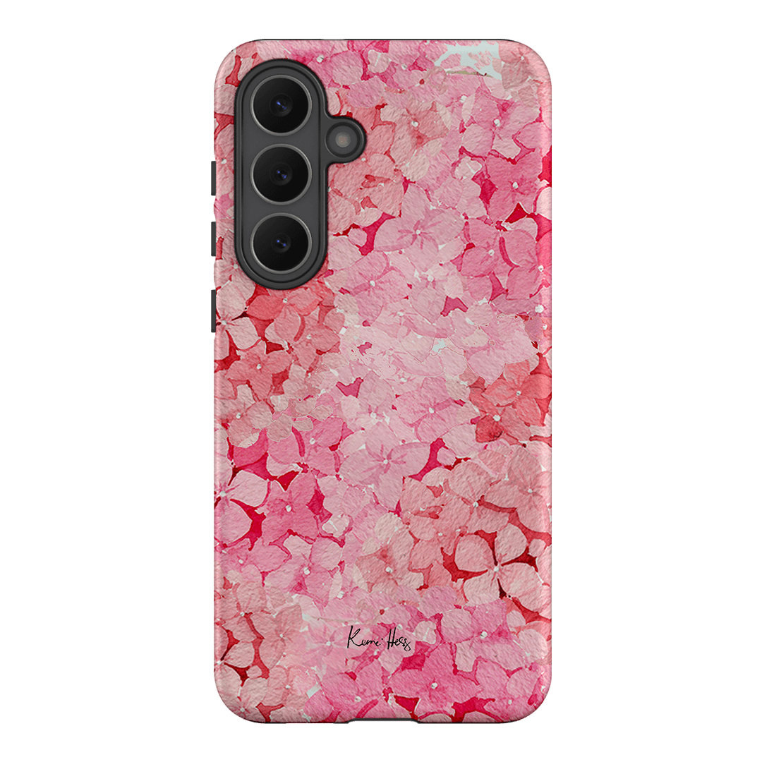 Hydrangea Pink Printed Phone Cases Samsung Galaxy S25 FE / Armoured by Kerrie Hess - The Dairy